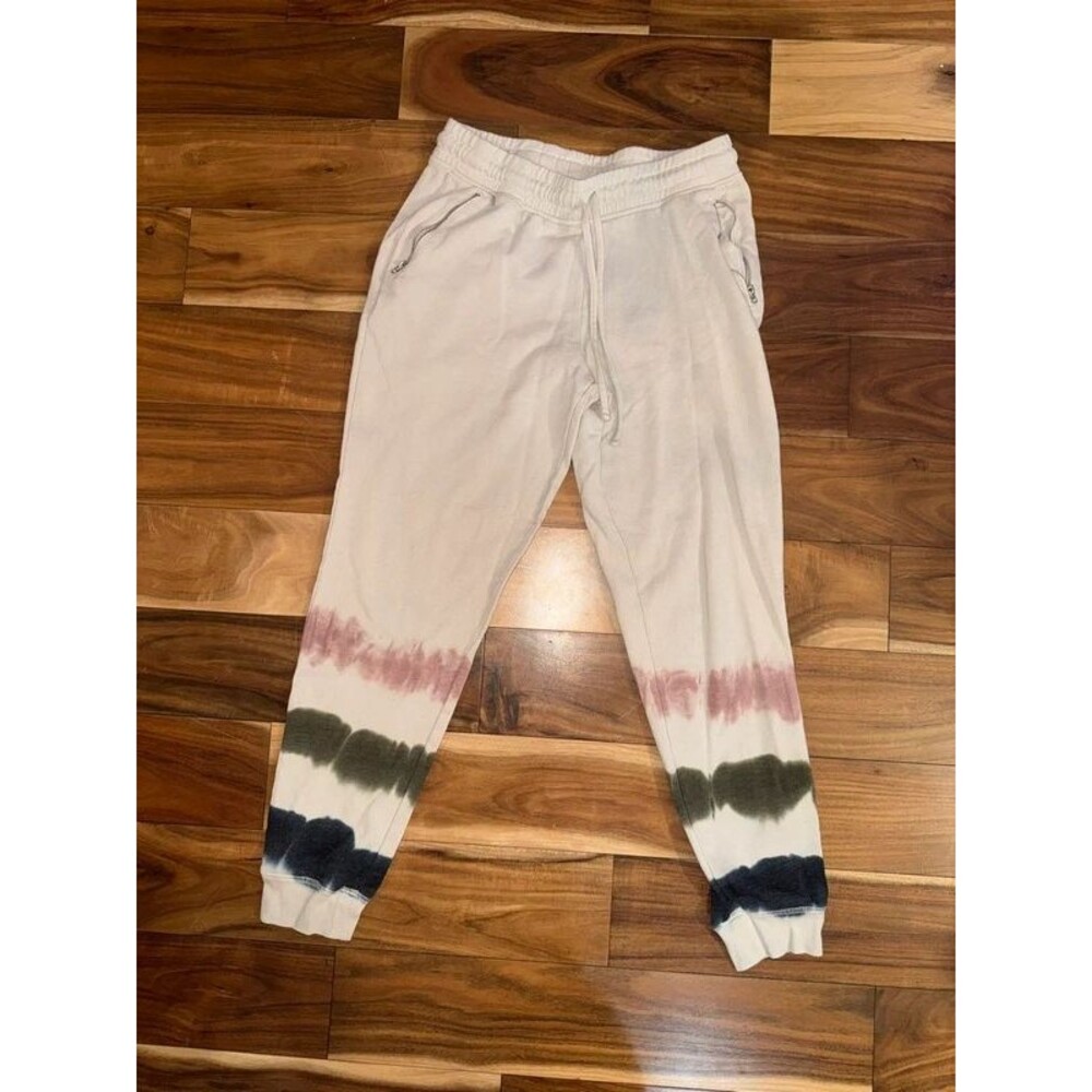 Maurice’s Beige Joggers with Tie Dye Detail- medium